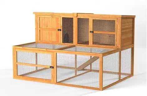 Chartwell Double Rabbit Hutch & Run Combo