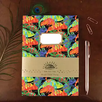Camouflage Of Chameleons Print A5 Notebook