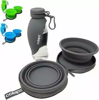 Colapz Dog Bowl & Portable Bottle Travel Set