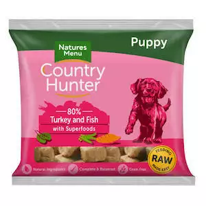 Country Hunter Raw Frozen Turkey & Fish Puppy Nuggets