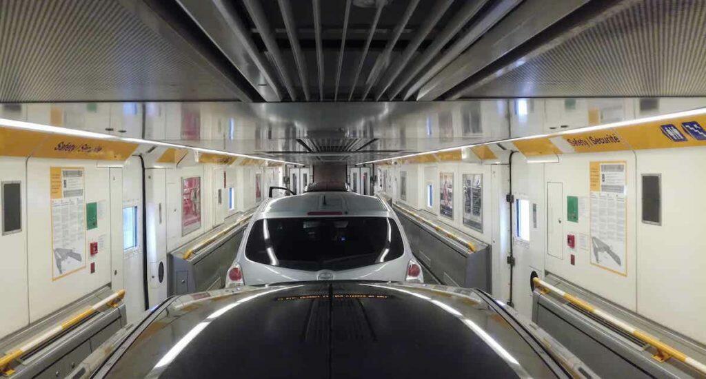 Cars in the Eurotunnel