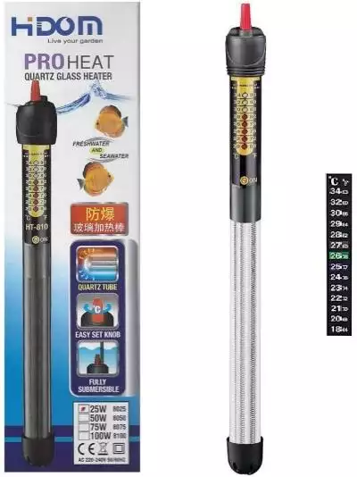 Hidom Quartz Glass Submersible Fish Tank Heater