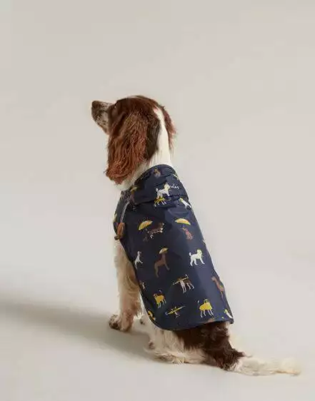 Joules Dog Print Dog Raincoat