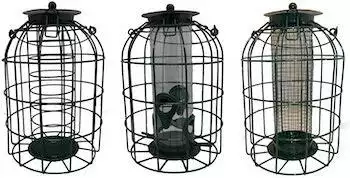 Kingfisher Squirrel Guard Hanging Wild Bird Feeders 3x