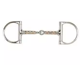 Korsteel Copper Roller Jointed D Ring Snaffle