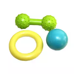 Little Rascals 3 Piece Rubber Multi-Pack Dog Toys