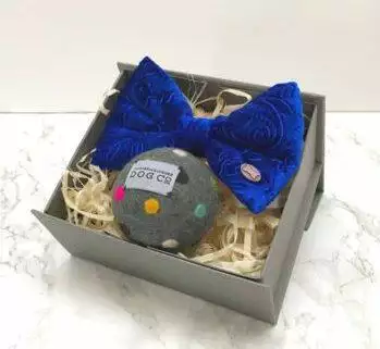 Luxury Dog Bowtie And Ball Gift Box
