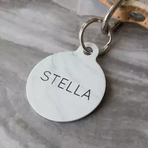 We Love To Create Marble Pet ID Tag