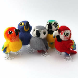 Needle-Felted-Parrot-Bird-