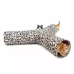 PAWZ Road Leopard Print 3 Way Cat Tunnel