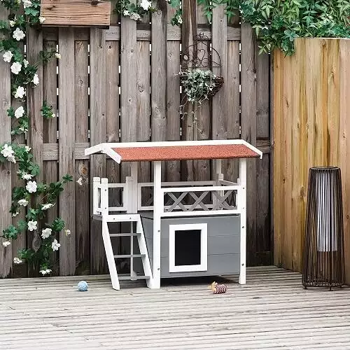 PawHut Wooden Cat House