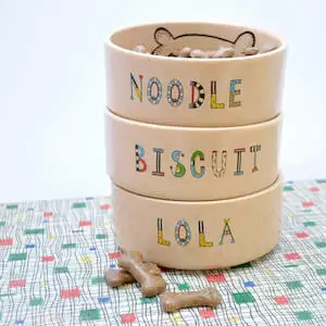 Mary Fellows Personalised Dog Bowl
