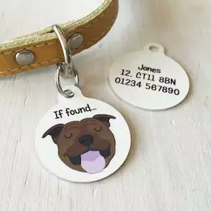 Hoobynoo Personalised Dog Breed ID Tag