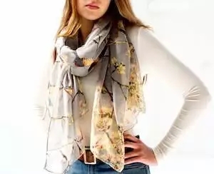 Personalised Or Monogrammed Soft Bird Print Scarf