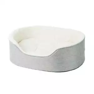 Pets at Home Linen Grey Oval Dog Bed