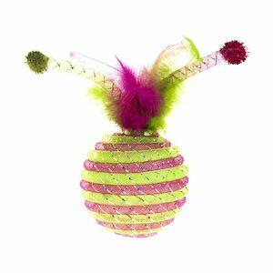 RUFUS-ROSIE-GREEN-PURPLE-TUBE-BALL-CAT-TOY