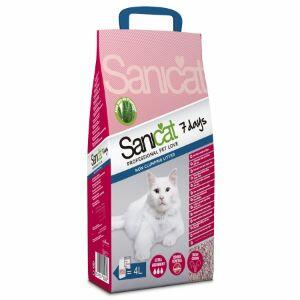 Sanicat-7-Days-Aloe-Vera-Scent-Clay-Fine-Granule-Non-Clumping-Cat-Litter-4L
