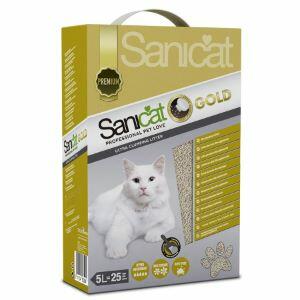 Sanicat-Gold-Talcum-Powder-Scent-Clay-Fine-Granule-Ultra-Clumping-Cat-Litter-5L