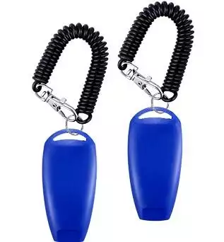 Tatuo 2 Pack Dog Whistle and Clicker 2-in-1