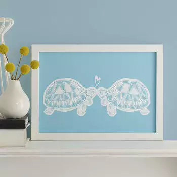 Tortoises In Love Screen Print