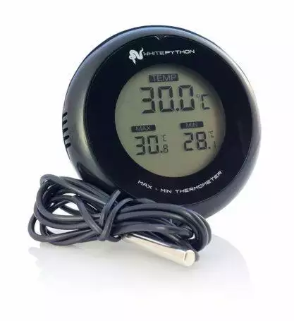 White Python Digital Thermometer Hygrometer