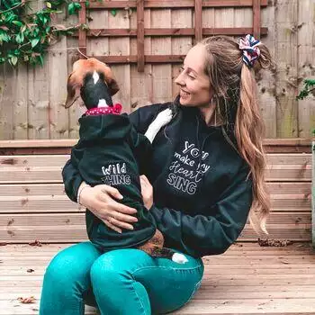 Wild Thing You Make My Heart Sing Dog And Human Hoodie