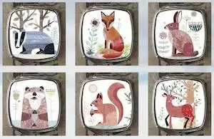Wildlife Compact Mirror With Six Designs