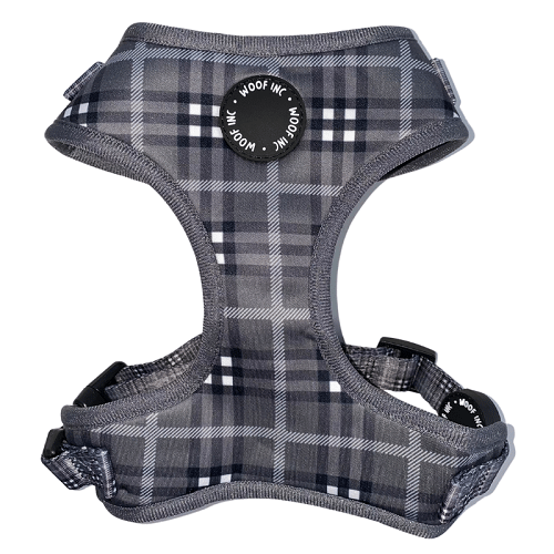 Woof Inc Black Tartan Harness