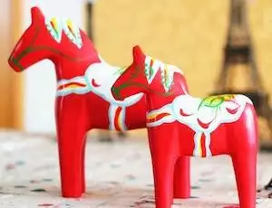 Swedish Dala Horse Ornaments