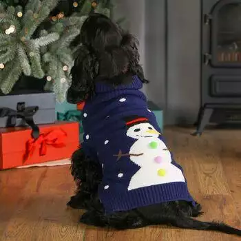 Festive Snowman Dog Christmas Jumper