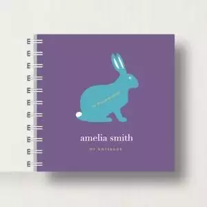 Personalised Kid's Rabbit Notebook