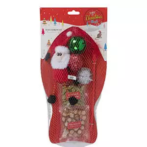 Pets At Home 7 Piece Toys & Treats Festive Cat Stocking