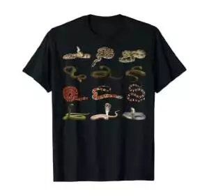 Snake Apparel Co Different Types Of Snakes T-Shirt